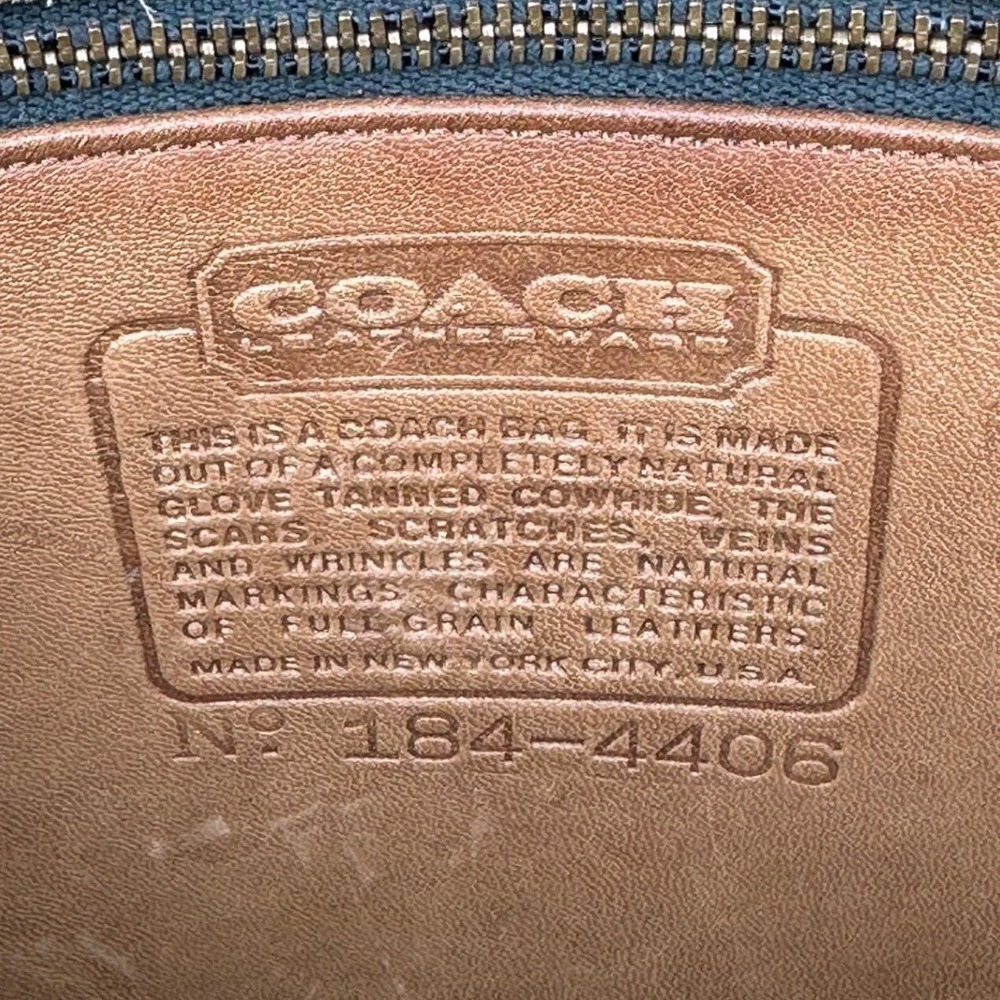 Vintage Coach British Tan Leather Saddle Bag NYC Made classic Crossbody - Picture 4 of 10